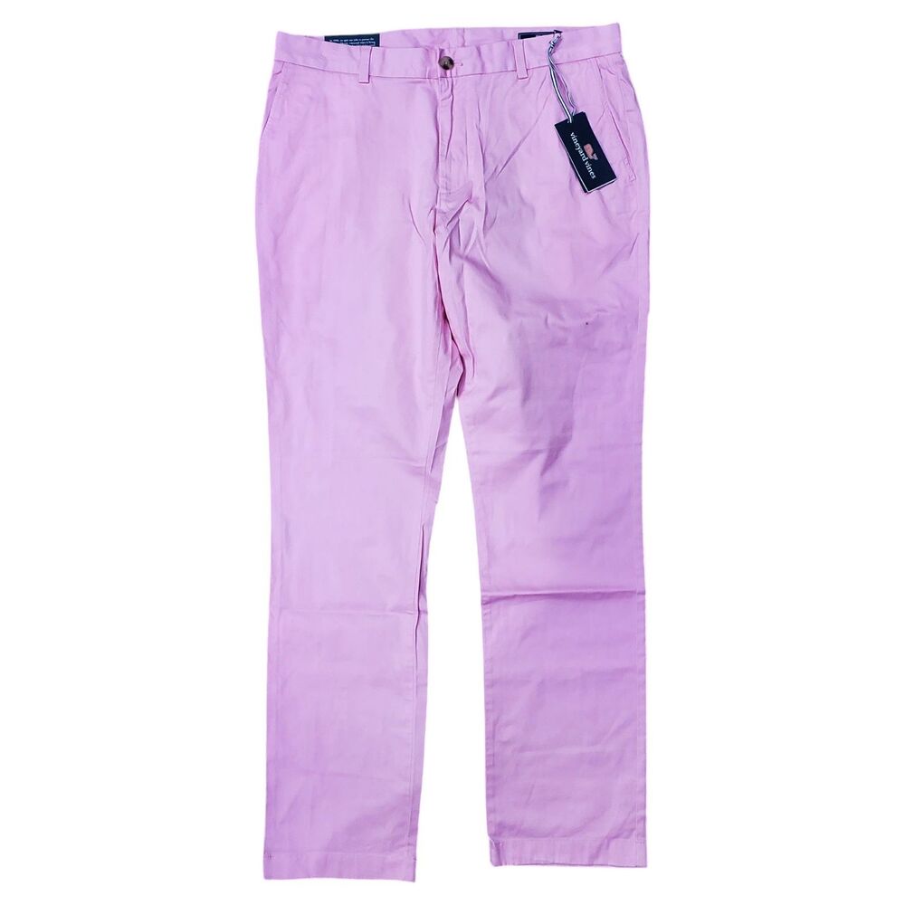VINEYARD VINES Pants BREAKER Mens 36x34 Pink Chino Straight Casual Preppy - Picture 1 of 10
